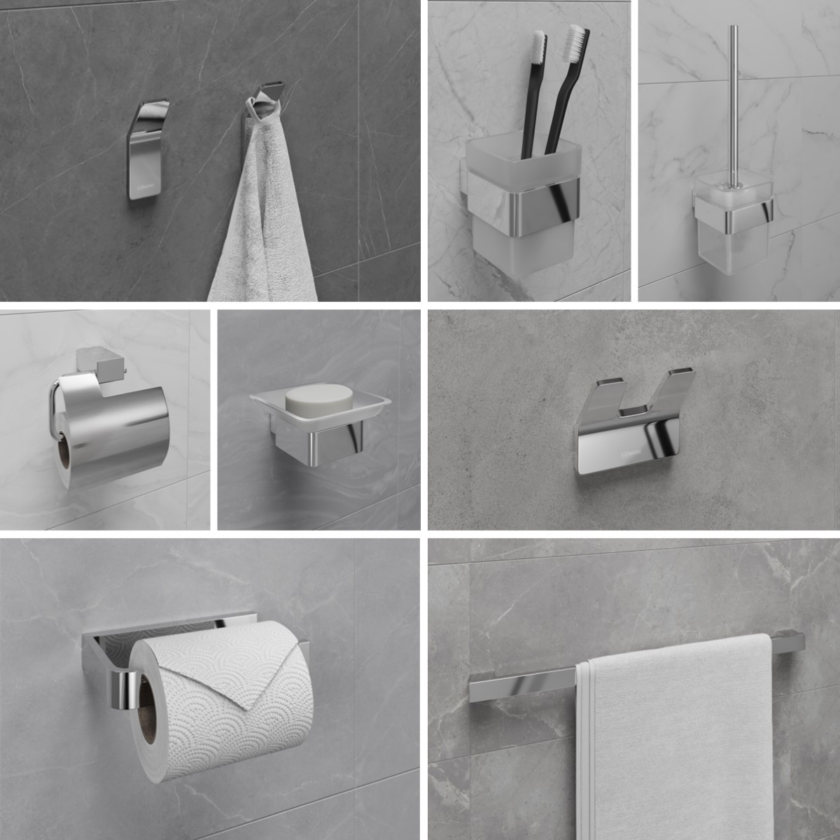 Мыльница SMOOTH LINE с держателем, хром