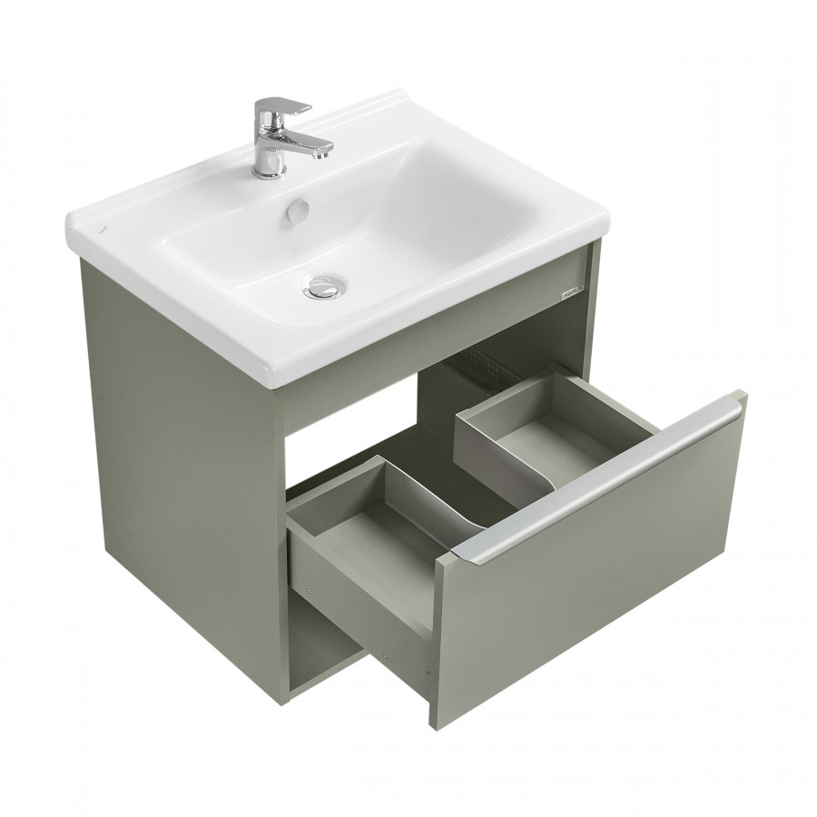 Тумба-умывальник ХОУП 60, 1 ящ., подвесная, хаки (под раковину МИРАНДА 60)