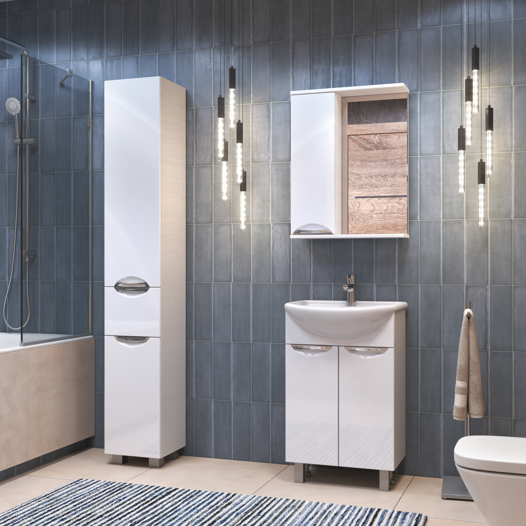 Зеркало со шкафом VIGO Callao 60 подвесное белый (z.CAL.60.L)