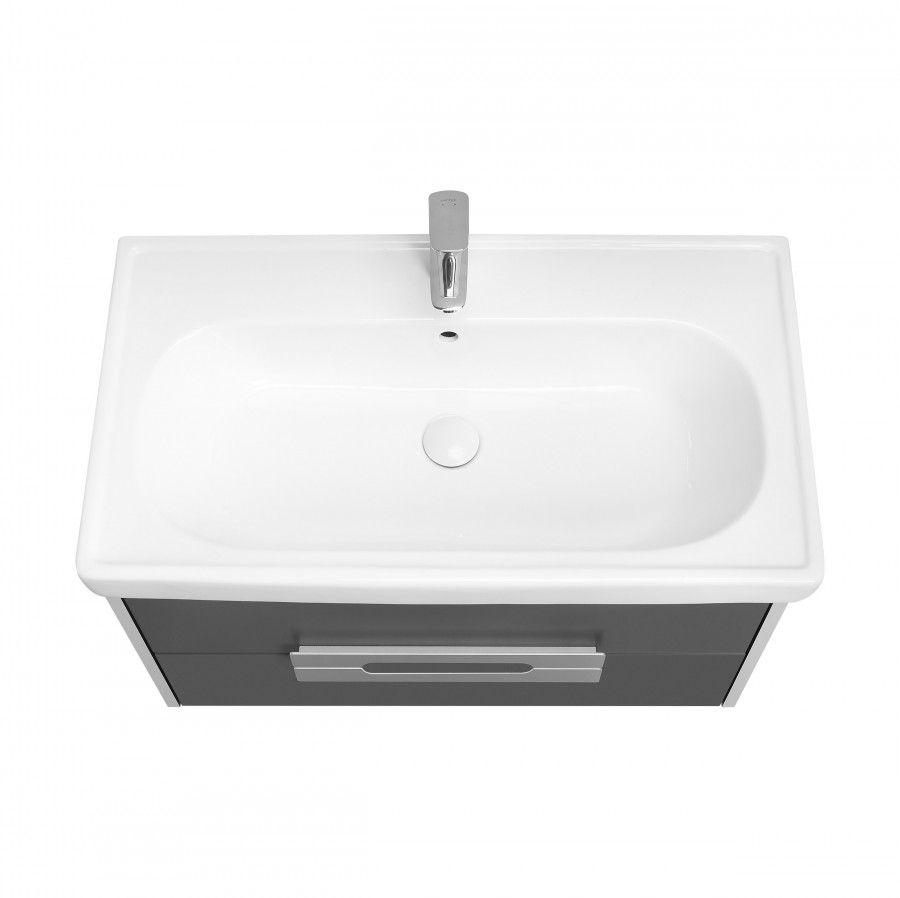 Тумба АР-ДЕКО 85, 2 ящ., серый кобальт (под раковину НЕО КЛАССИК 85)