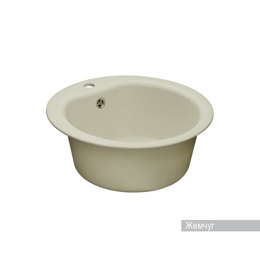 Мойка для кухни  Мида 510x510x210 мм,круглая, жемчуг