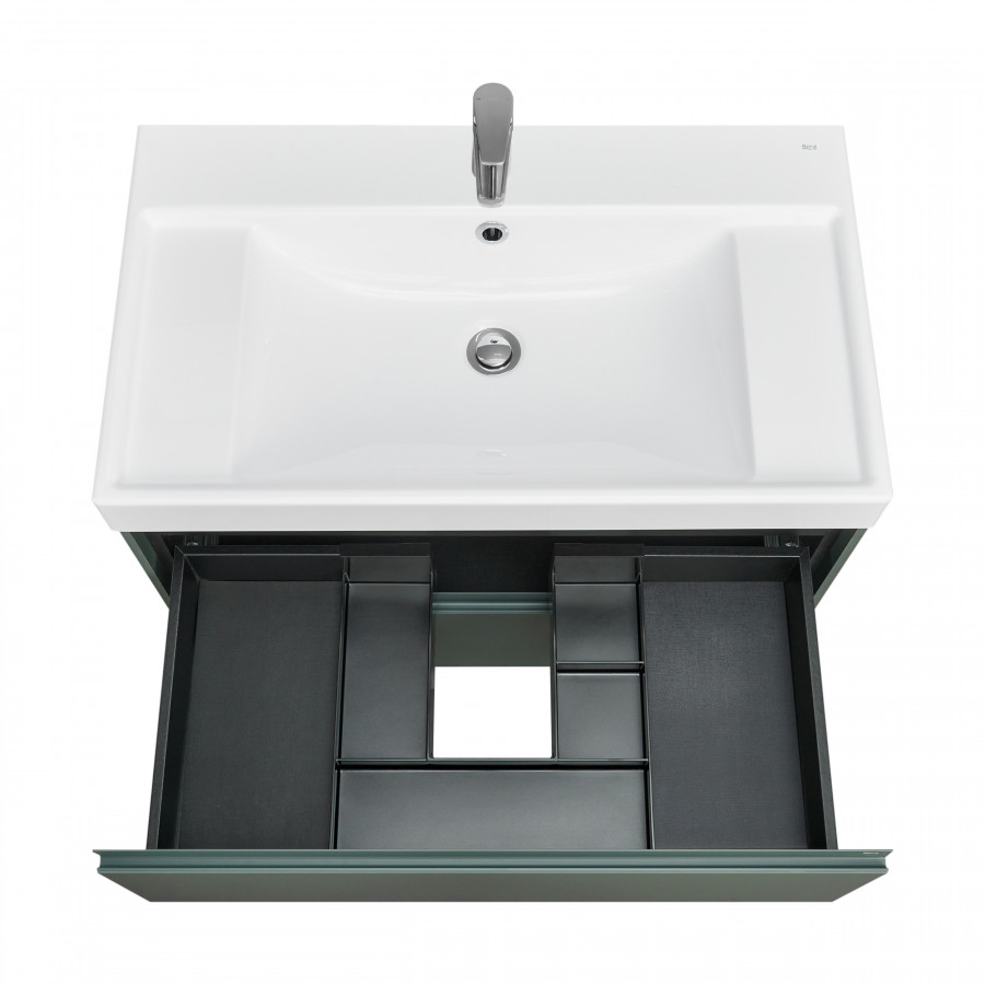ONA Модуль для раковины 800 мм, 785x450x565 мм, с 2 ящиками, зеленый матовый, ROCA