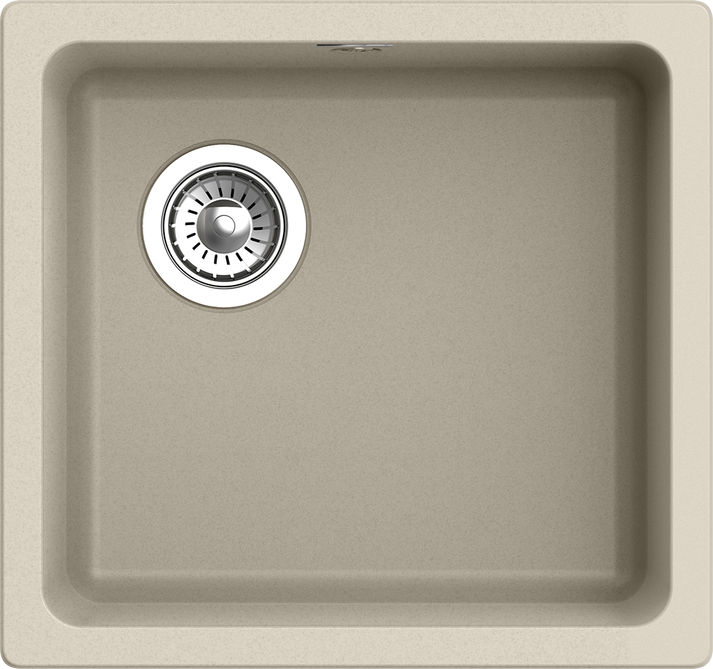 RIVELATO Мойка BERKANA 45 подст.монтаж 1-чаш 485*455 beige scuro арт.