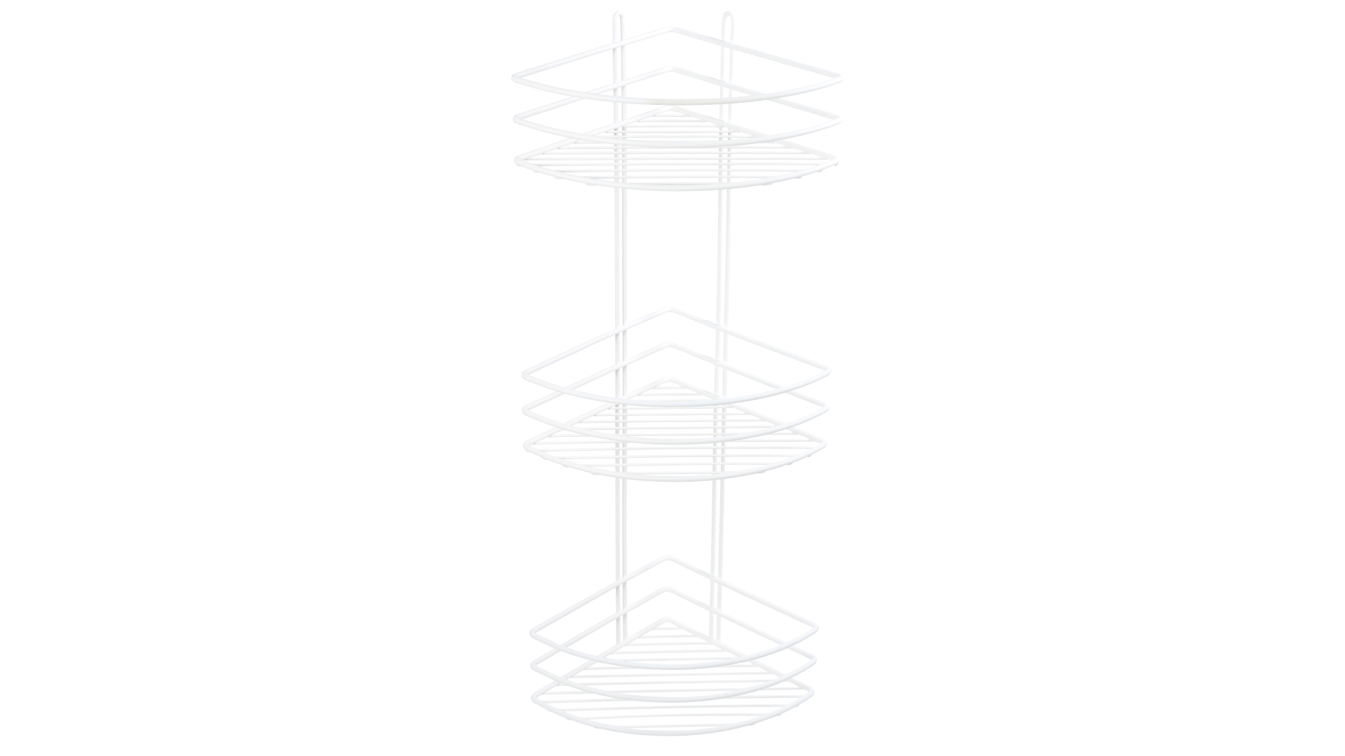 Полка угловая трехэтажная белая Fixsen FX-710W-3