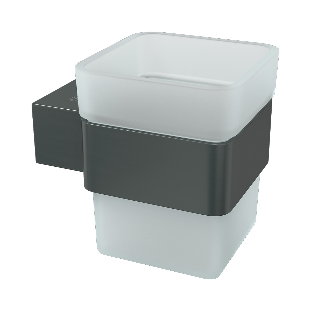 Стакан для зубных щеток SMOOTH LINE с держателем, графит