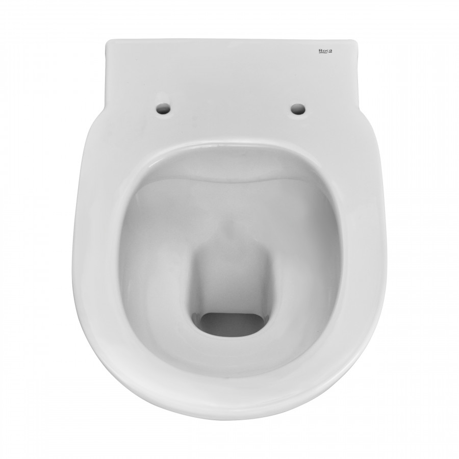 DEBBA ROUND  Чаша унитаза подвесного c безободковым смывом, гориз. выпуск, белая. ROCA