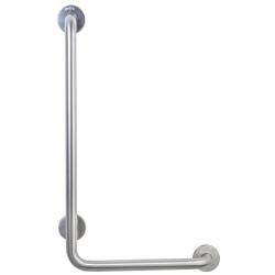 Поручень угловой правый  для людей с ограниченными возможностями, белый.