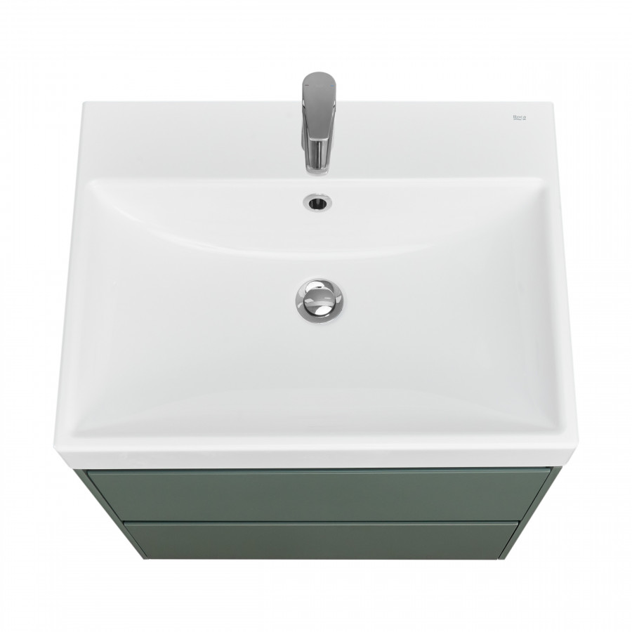 ONA Модуль для раковины 600 мм, 585x450x565 мм, с 2 ящиками, зеленый матовый, ROCA