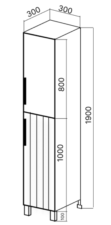 Шкаф-пенал VIANT СИЦИЛИЯ 30 капучино (VSIC300CAP-PEN)