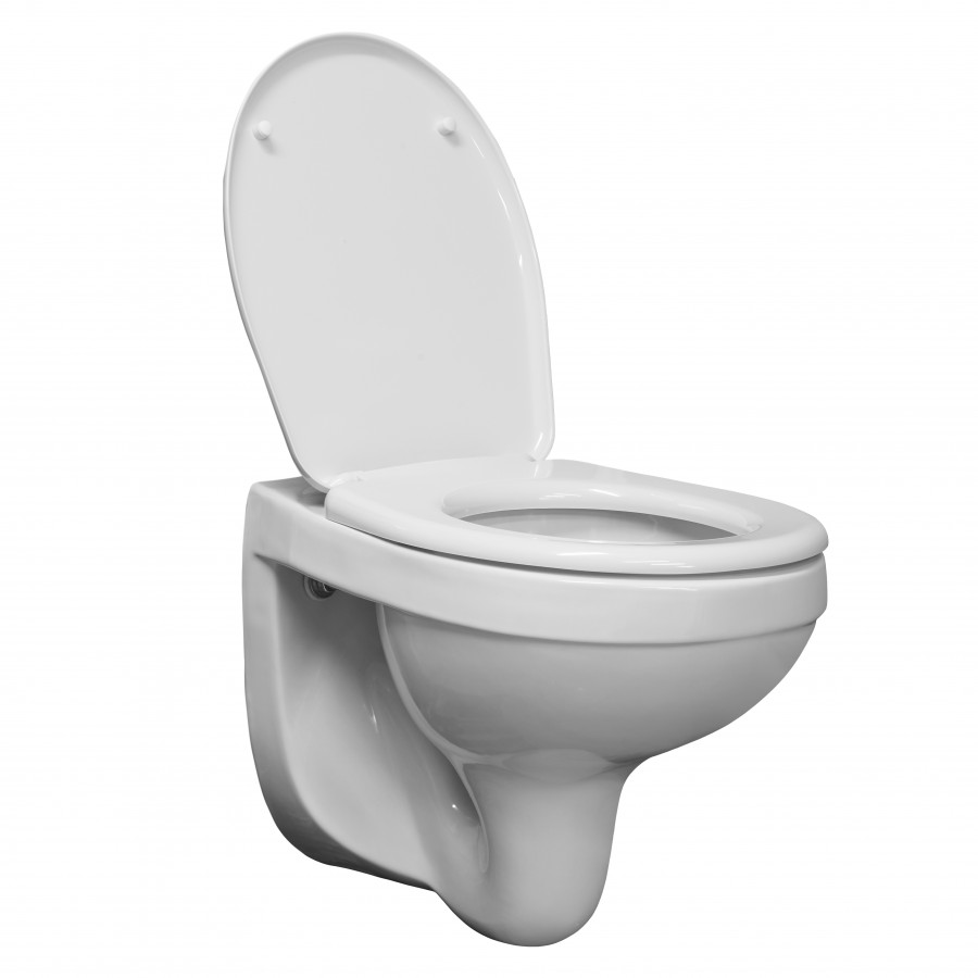 Унитаз подвесной "Альфа" (Комфорт) с сиденьем полипропилен с функцией Soft-close. SANTERI