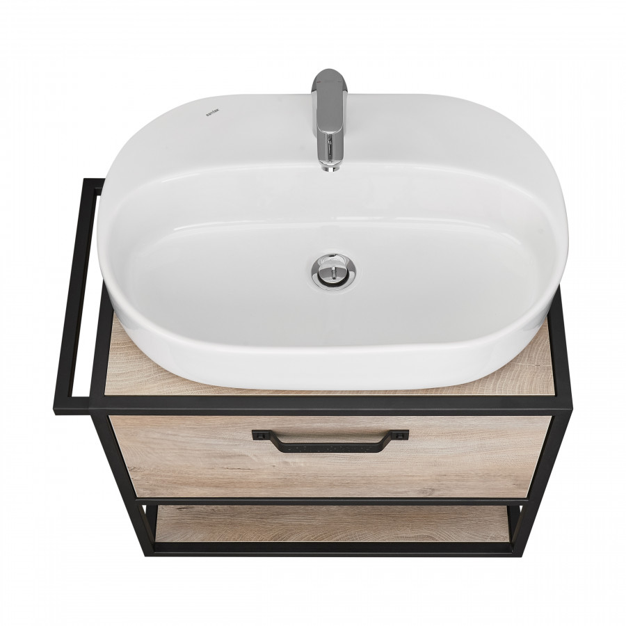 Тумба ЛОФТ ФАБРИК 65, дуб эндгрейн (под раковину ФАБИА 65, ОДРИ Round 62, ОДРИ Soft 42)