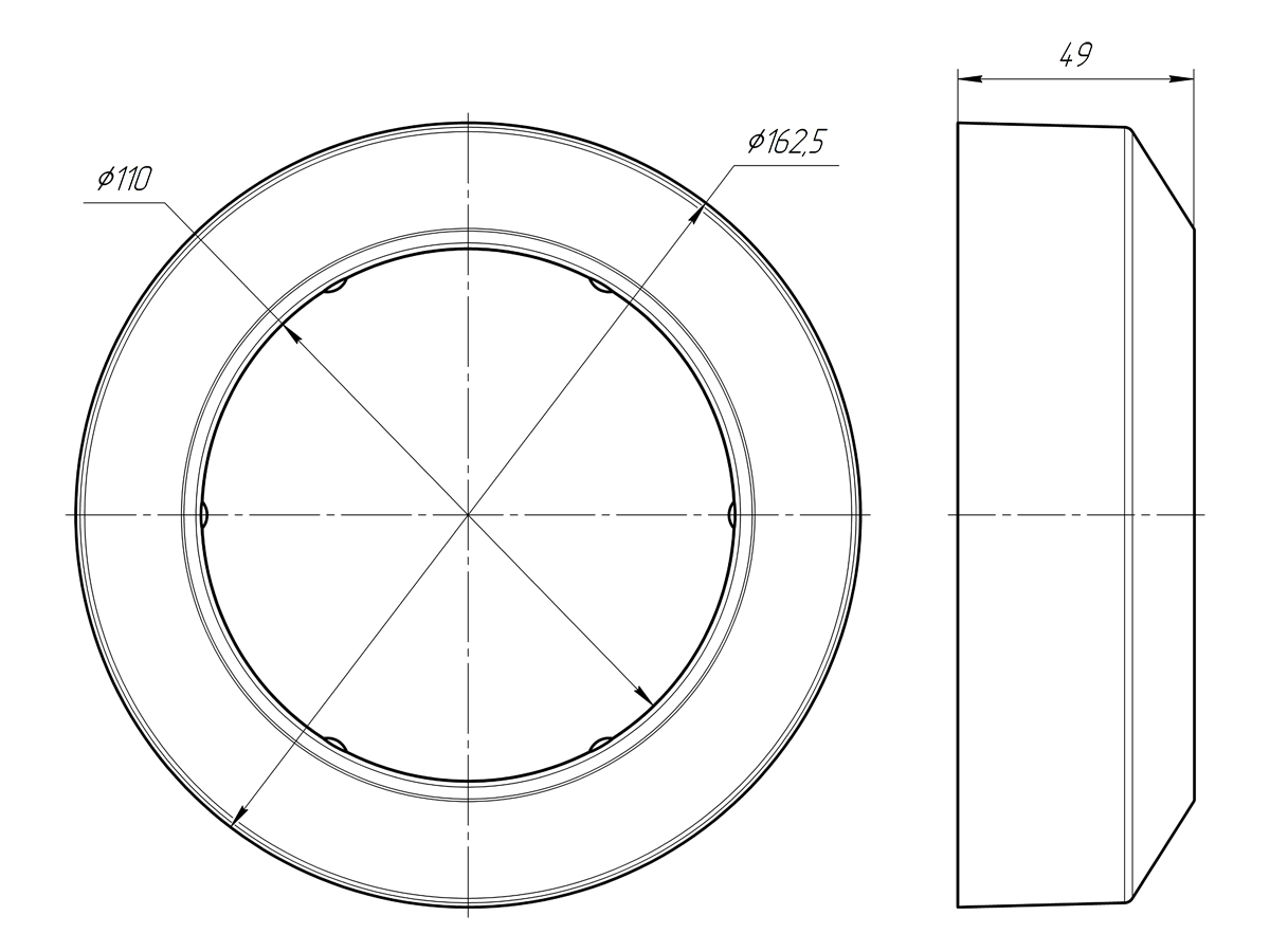 Розетка для трубы фановой 110мм., ANI PLAST