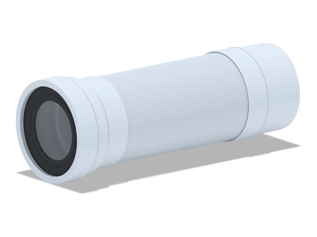 Удлинитель гибкий для унитаза АНИ Пласт K731R выпуск 110 мм 365-1085 мм