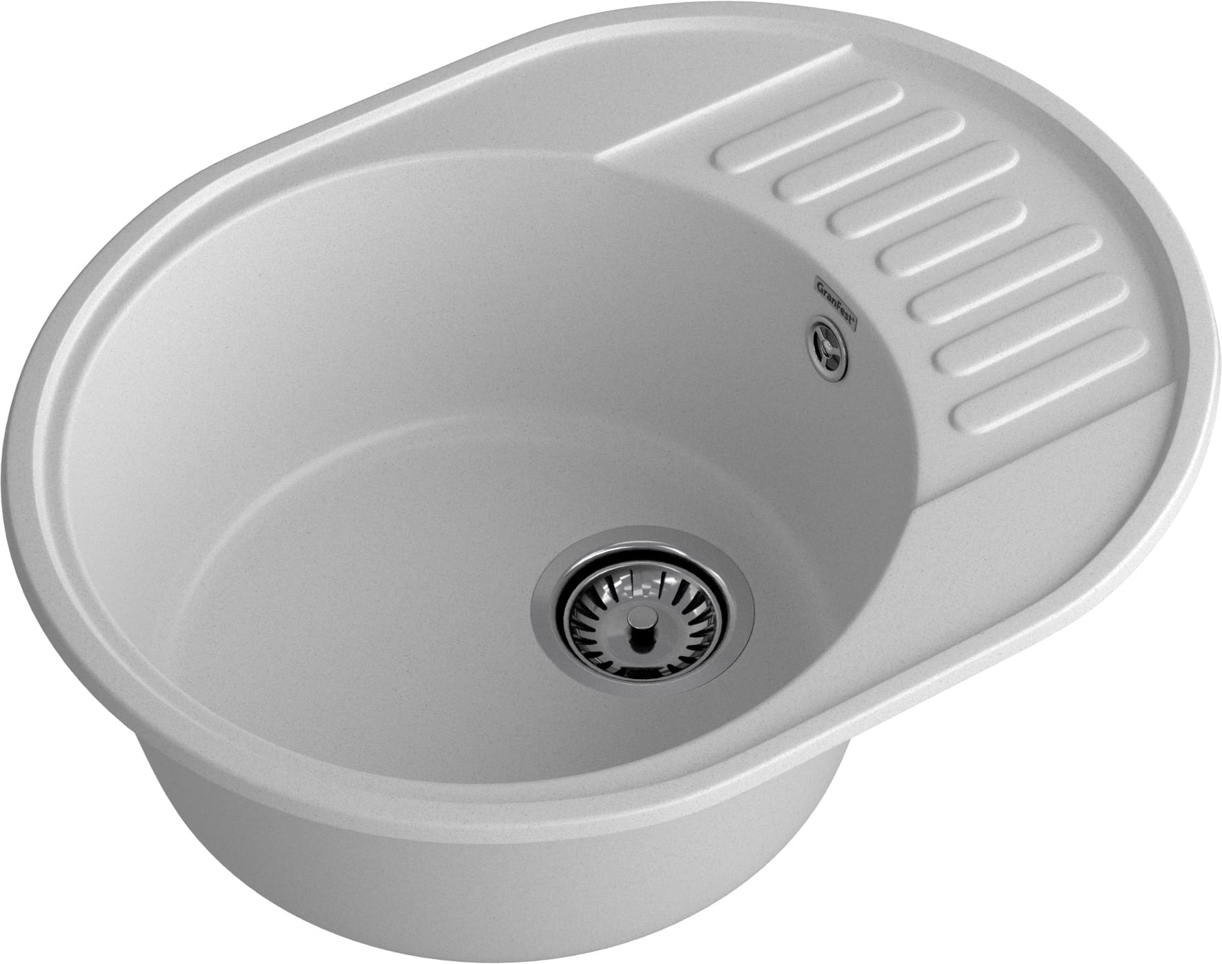 GranFest QUARZ (ECO-58) Мойка чаша+кр 620*480 (серый)