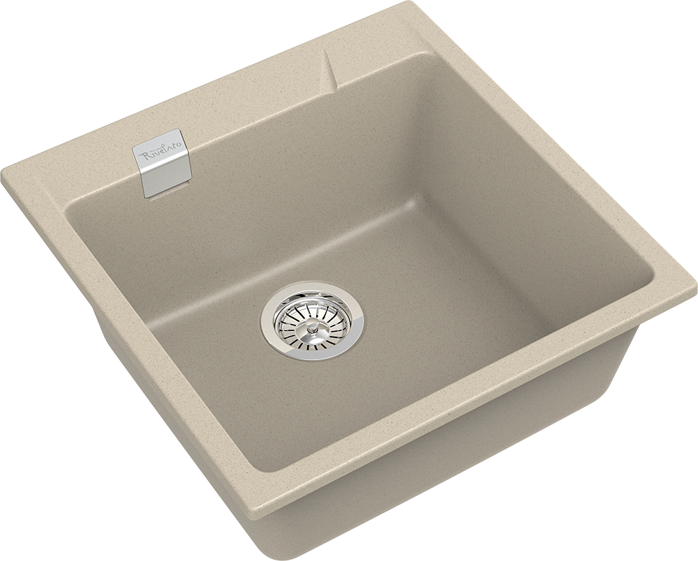 RIVELATO Мойка RAUM 50  1-чаша 500*510мм beige scuro арт.