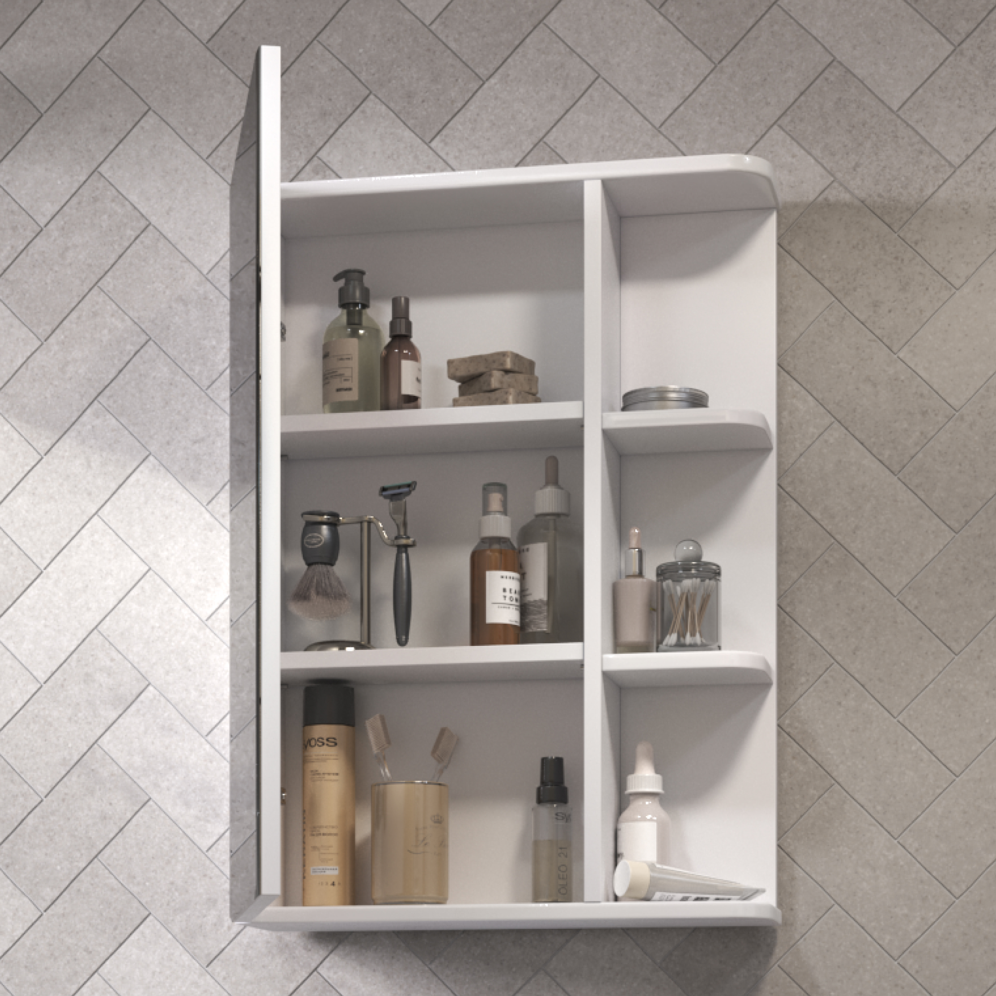 Зеркальный шкаф VIGO Nova 50 подвесной белый (zsh.NOV.50)