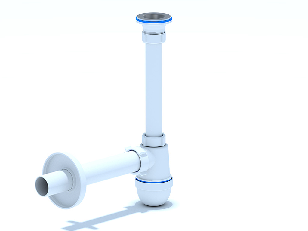 Сифон Ани 1 1/4"* 40c прямой трубой 40 мм, ANI PLAST