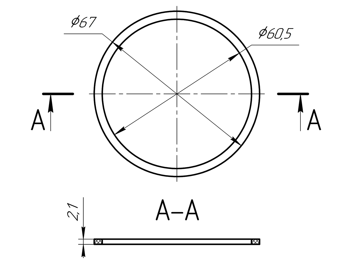 Прокладка 1 1/2х40 ANI PLAST