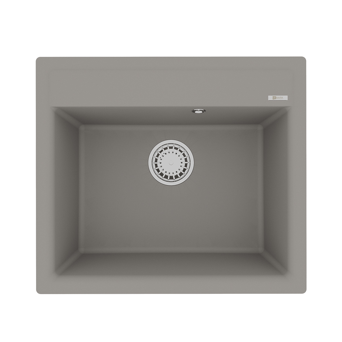 Кухонная мойка Lemark HANKA 570 врезная прямоугольная из кварцгранита, Грей