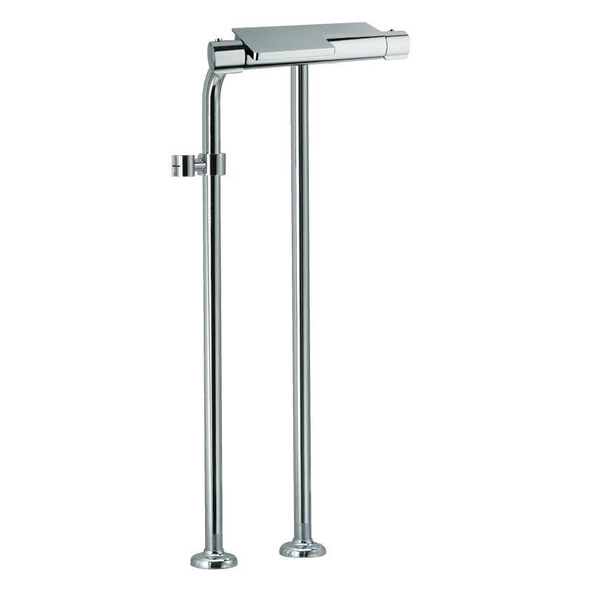 Напольный термостатический смеситель для ванны однорычажный с душевым комплектом AROLA 2635S