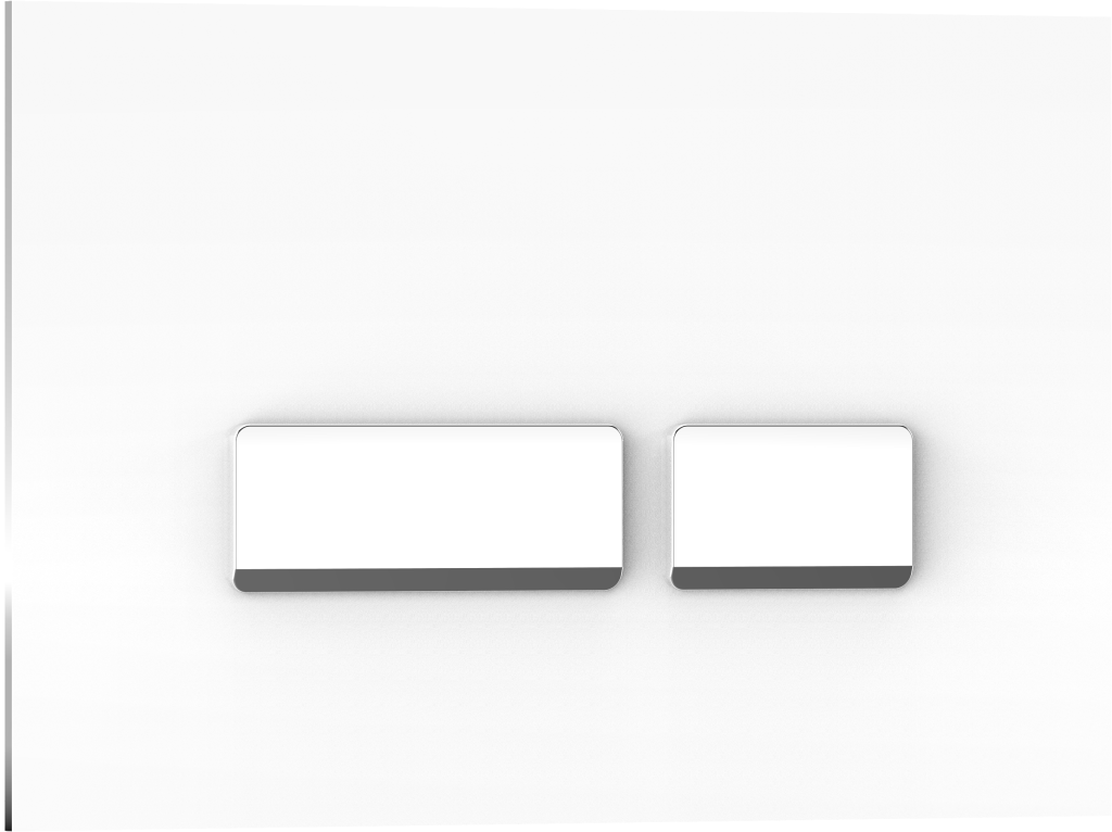 Кнопка смыва IBERICA BLANCA CRYSTAL-R стекло, белый глянцевый (IB.B022.001.00)