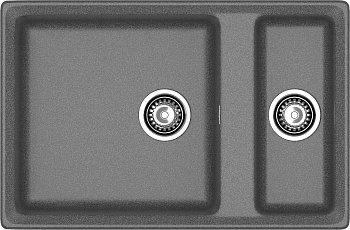 GRANFEST Мойка композит LEVEL, GF-LV-760K, 1.5-чаши 760*500, графит