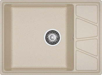 GRANFEST Мойка композит VERTEX, GF-V-680L, чаш+кр 680*500, кашемир