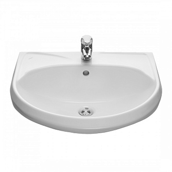 Умывальник "Вест" 57,5 см. с отв., с переливом (хром. кольцо) 1 сорт SANTERI