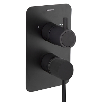 Встраиваемый смеситель для душа ODISEA 391513SNM матовый черный на 3 выхода 