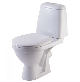 ПРЕМЬЕР Унитаз-компакт горизонт. вып. с арматурой, сиденьем, креплением, белый ROSA