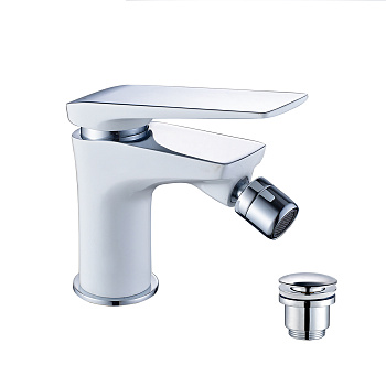 Allegro Смеситель для биде, пов.аэратор 113мм дон.клап.Click/Clack, р/ОД, хром/белый, LM, LM5908CW