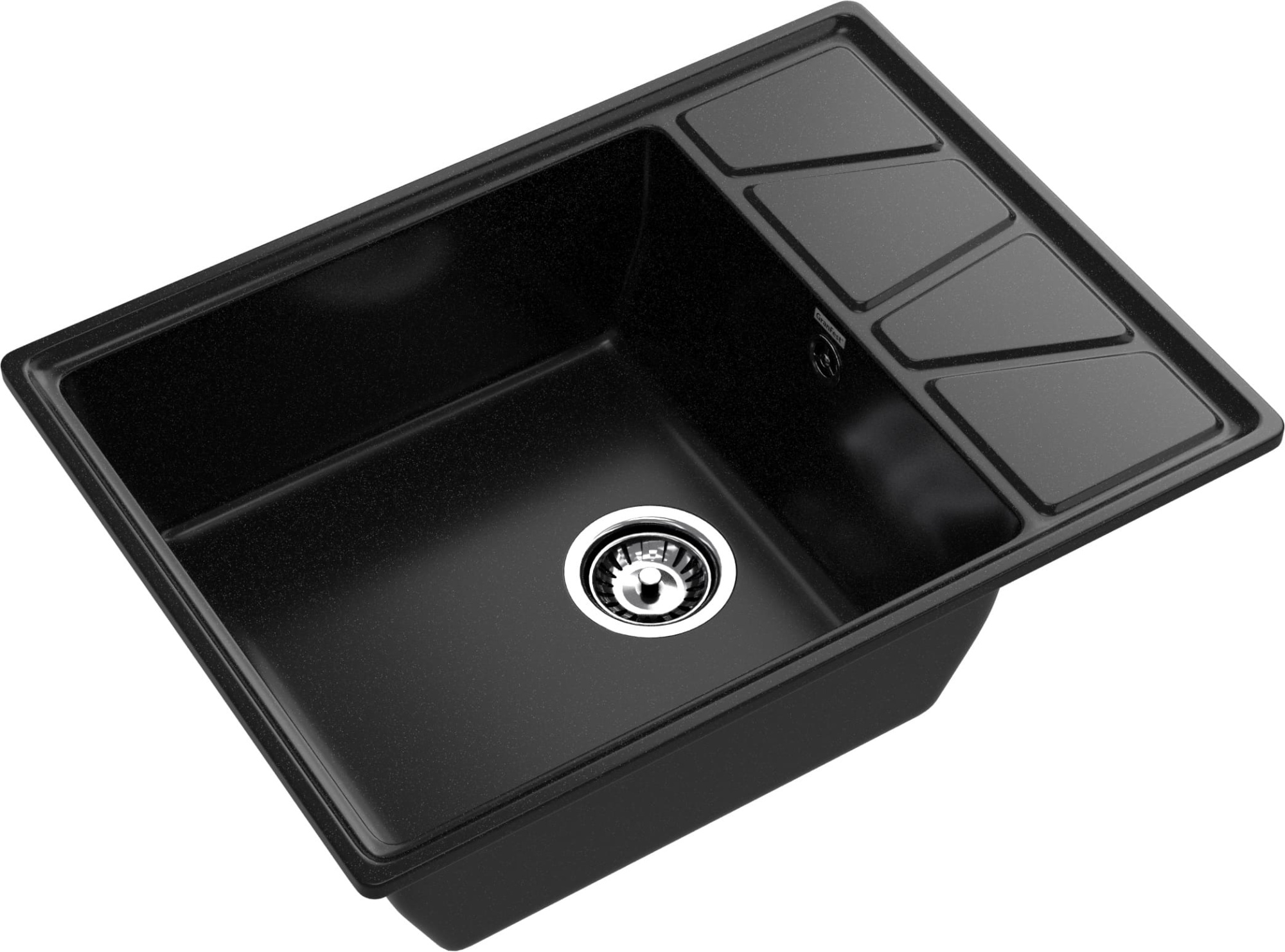 GRANFEST Мойка композит VERTEX, GF-V-680L, чаш+кр 680*500, черный