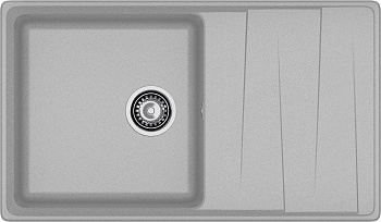 GRANFEST Мойка композит LEVEL, GF-LV-860L, чаш+кр 860*500, серый