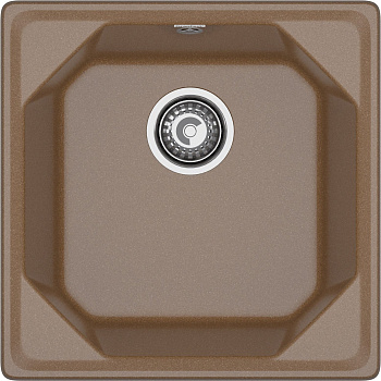 GRANFEST Мойка композит UNIQUE, GF-U-500, 1-чаша 500*500, терракот