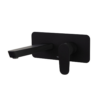 Встраиваемый однорычажный смеситель для раковины на цельной пластине с длинным изливом 240 мм ALEXIA