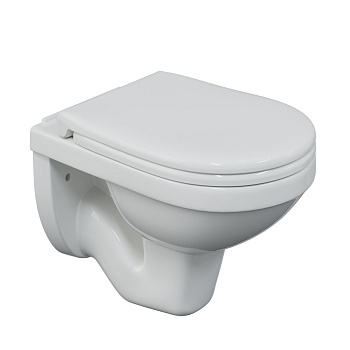 Унитаз подвесной GAMMA, сиденье дюропласт Gamma SO микролифт, быстросъем, белый, BERGES