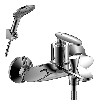 RS30 Смеситель для ванны, монолит.корот.излив181мм, р/ОД, хром, ROS, RS30-31