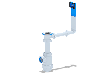 Сифон для мойки АНИ Пласт Грот A0140 1 1/2 дюйма 40 с жестким переливом