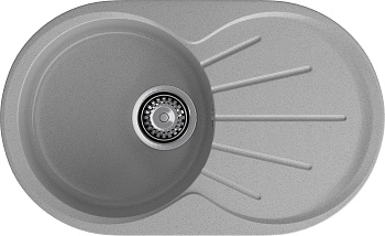 GRANFEST Мойка композит RONDO GF-R--750L  чаша с крылом 750*460мм   серый арт.GF-