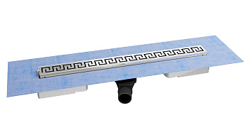 Желоб водосток В1 ANTIK 500, хром глянец, S-сифон D50 H60 боковой, BERGES