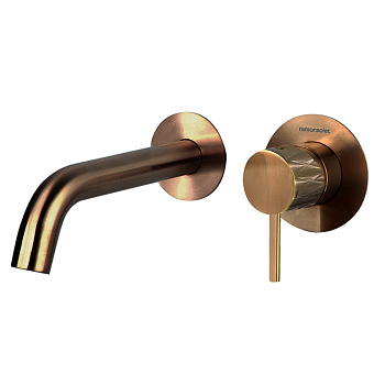 Встраиваемый однорычажный смеситель для раковины на раздельных пластинах 190 мм ODISEA JOYA 592101CU