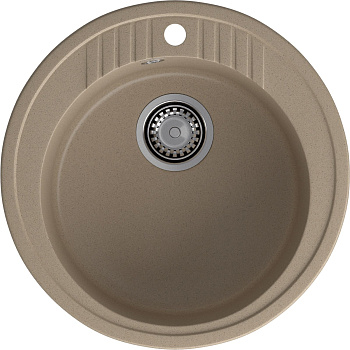 GRANFEST Мойка композит RONDO GF-R--520   D=520 мм   песок  арт.GF-
