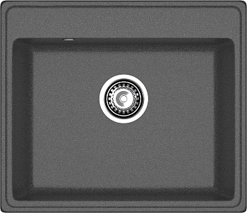 GRANFEST Мойка композит VERTEX, GF-V-580, чаша 580*500, графит