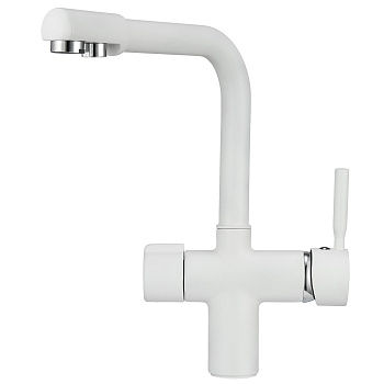2088, АРКТИК Смеситель для кухни однорыч., с подкл. для питьевой воды, бел., GRANULA