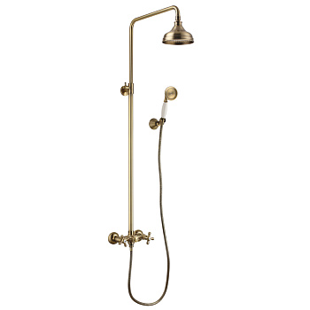 Vintage Смеситель для ванны-душа, без излива верх.лейка 'Троп.дождь', р/ДВ, бронза, LM, LM2860B