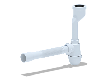 ANI  Сифон для писсуара с выходом 40 и с гибкой трубой 40х40/50 ANI PLAST