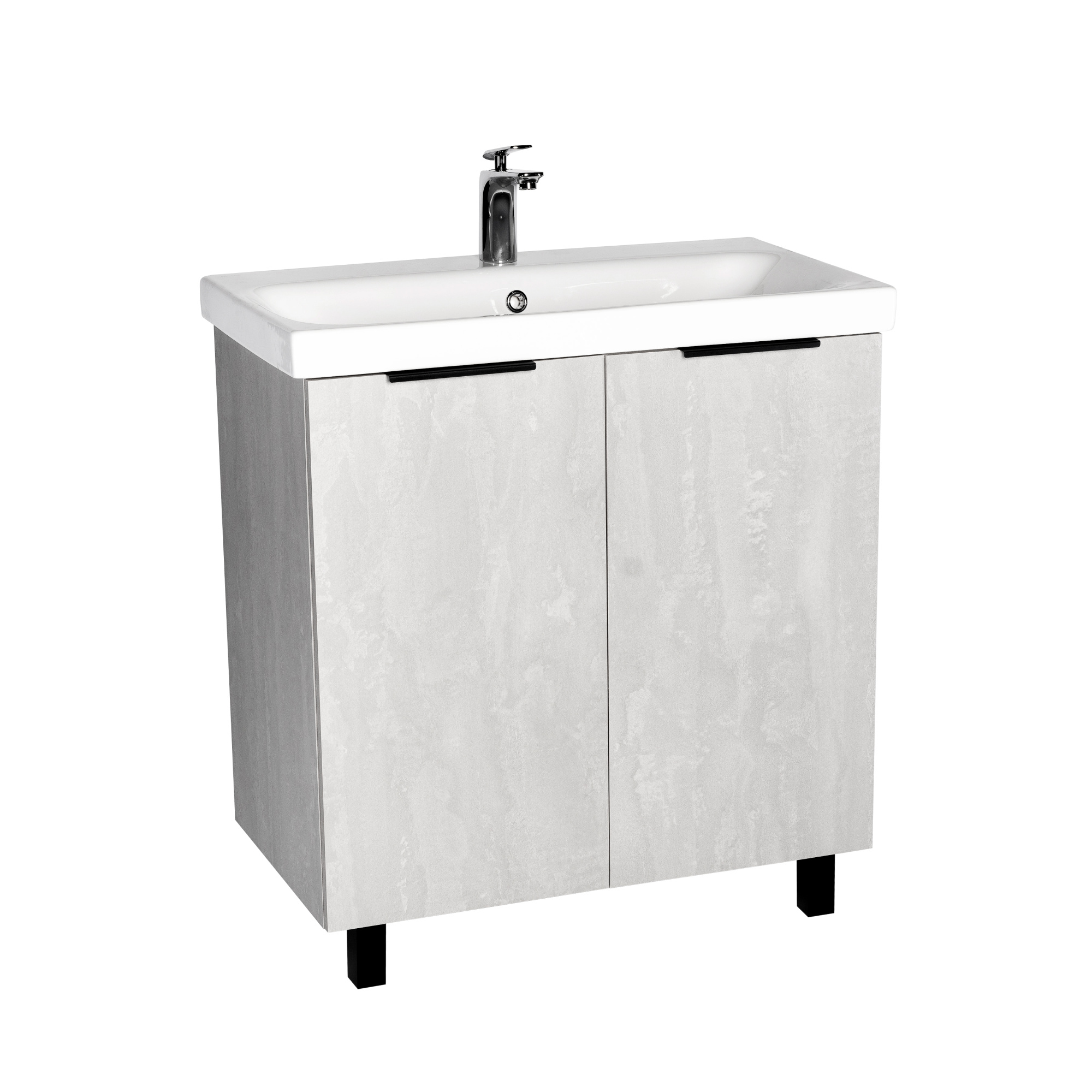 Тумба под раковину VIANT БЕРЛИН 80 напольная цемент (VBER80MDC-T2ST)