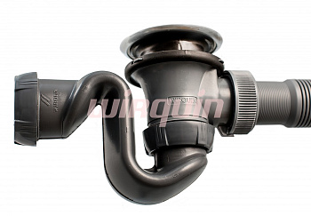 Слив-перелив SB500 полуавтомат, вентиль и клапан латунь хром, L500 мм