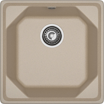 GRANFEST Мойка композит UNIQUE, GF-U-500, 1-чаша 500*500, песочный
