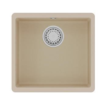 Кухонная мойка Lemark SINARA 440-U подстольного монтажа из кварцгранита, Бежевый